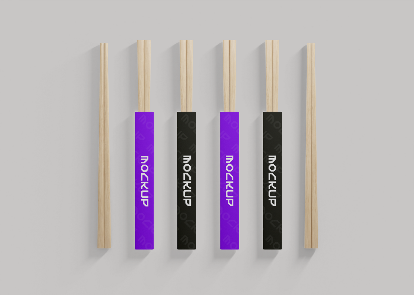 Chopsticks Mockup for Clean Branding Concepts psd