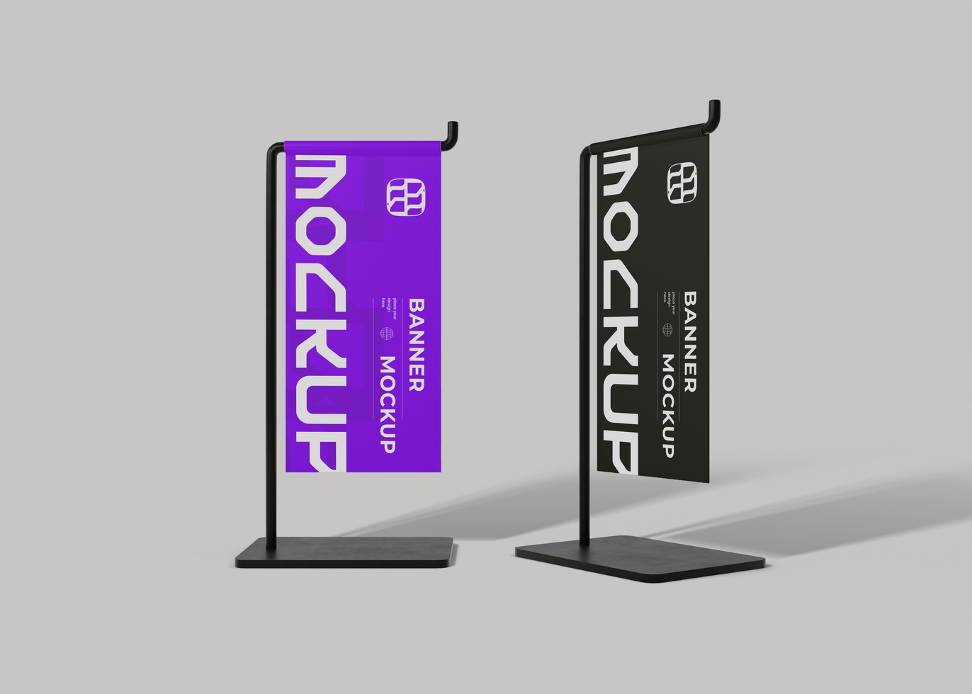 Table Top Banner Mockup for Brand Display psd