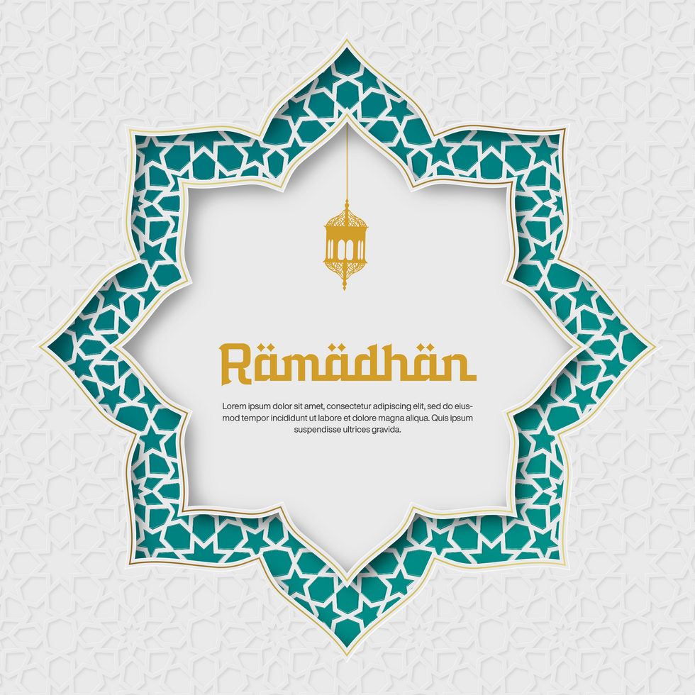 Gradient Ramadhan Banner Social Media Post Template Design With Islamic Pattern psd