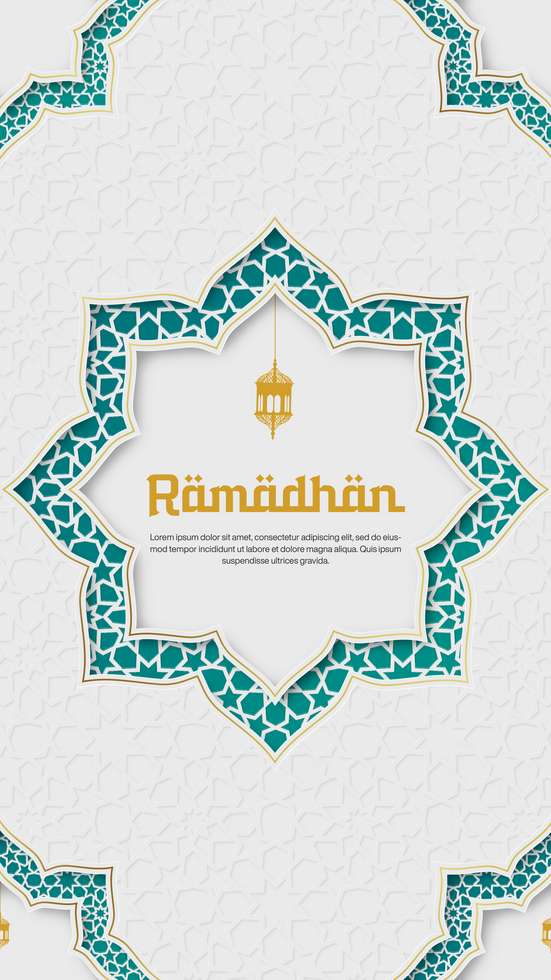 Gradient Ramadhan Banner Social Media Story Template Design With Islamic Pattern psd