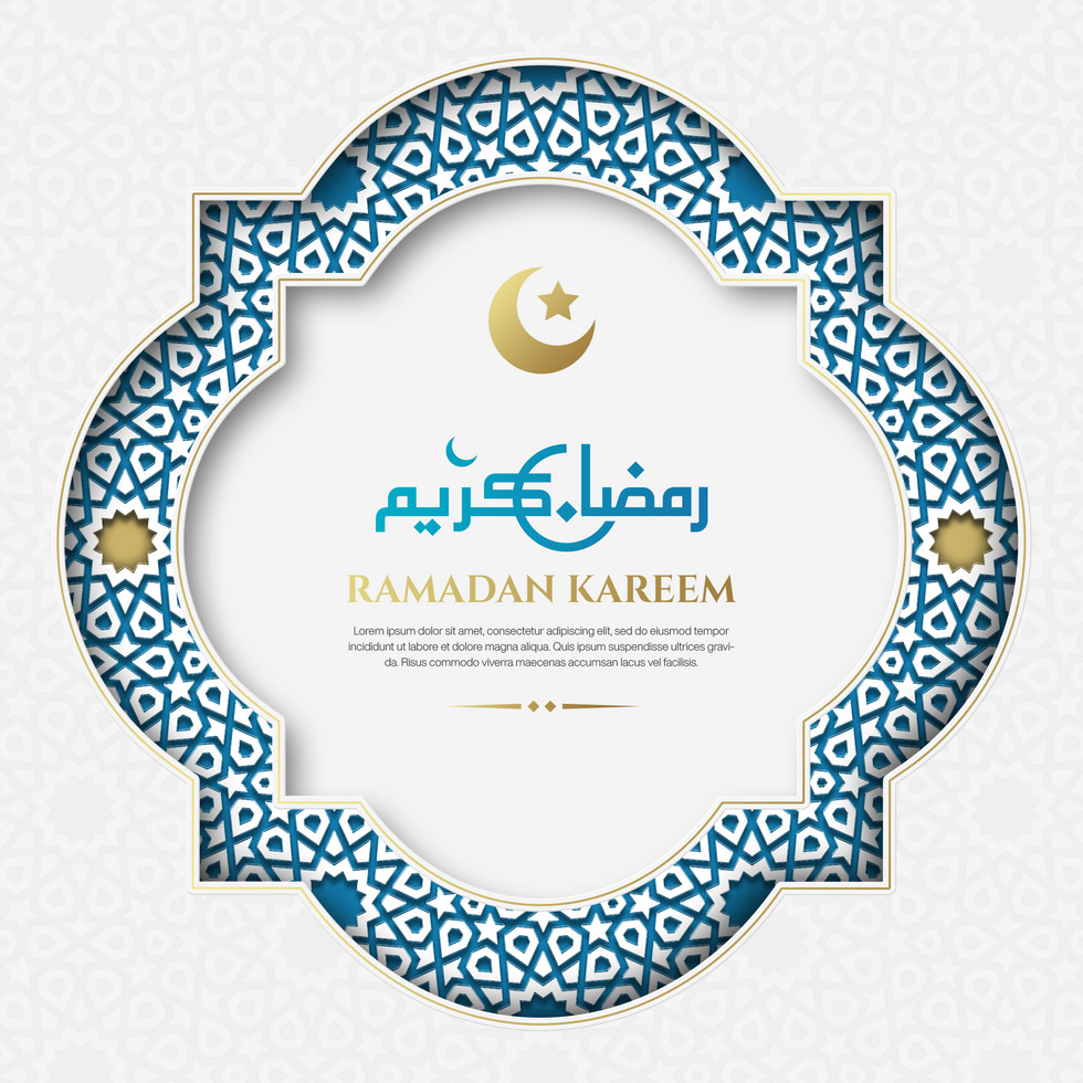 Realistic Ramadan Kareem Social Media Post Banner Template Design With Arabic Text psd