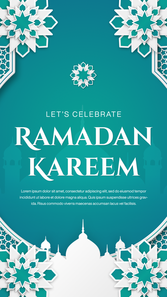 Ramadan Kareem Social Media Story Banner Template Design with Islamic Background Decoration psd