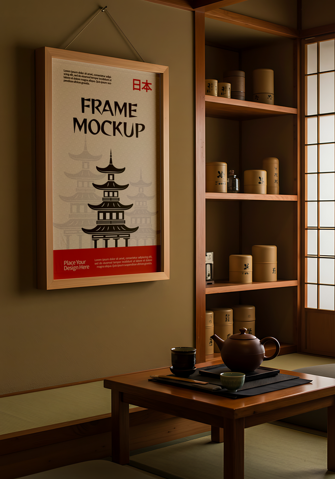 wood Frame Mockup psd