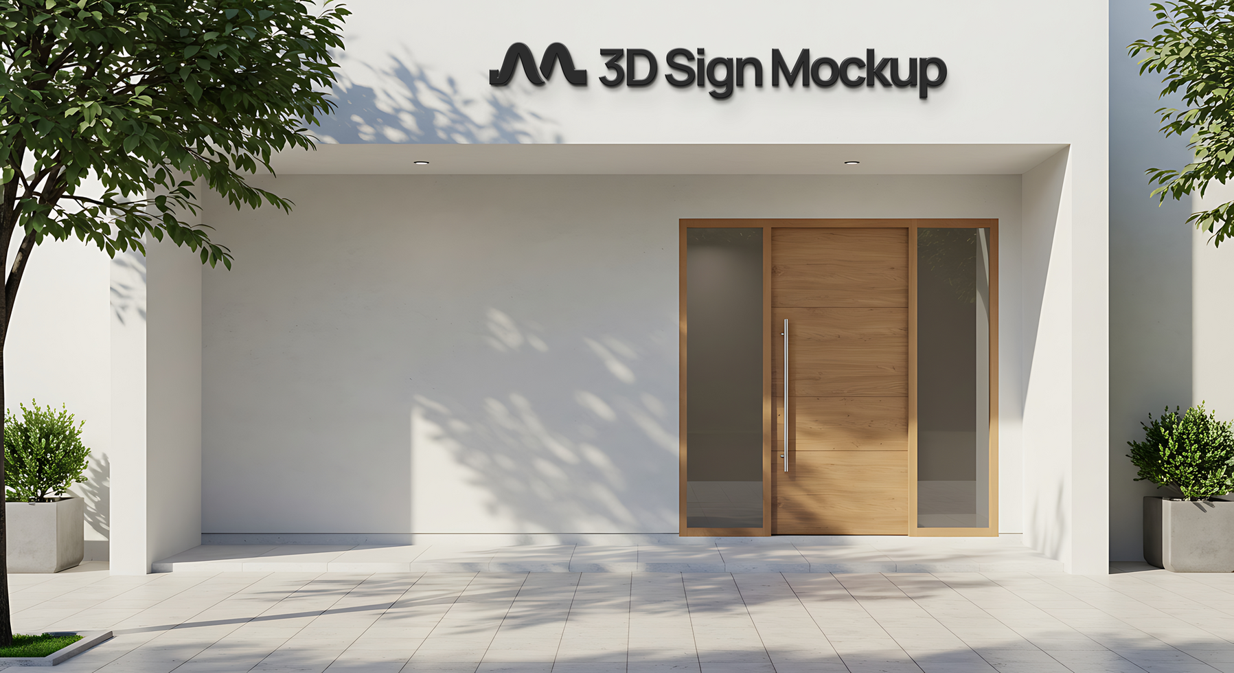3D Facade Mockup psd