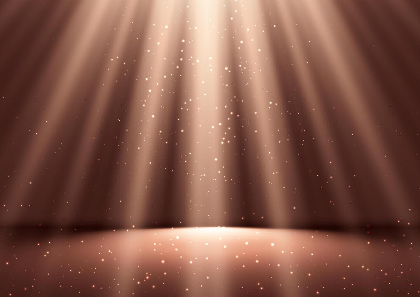 Display background with spotlights and sparkles in an empty room vector