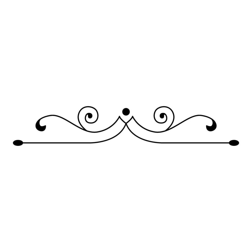Calligraphic decorative element for design. Decorative border. illustration. vector
