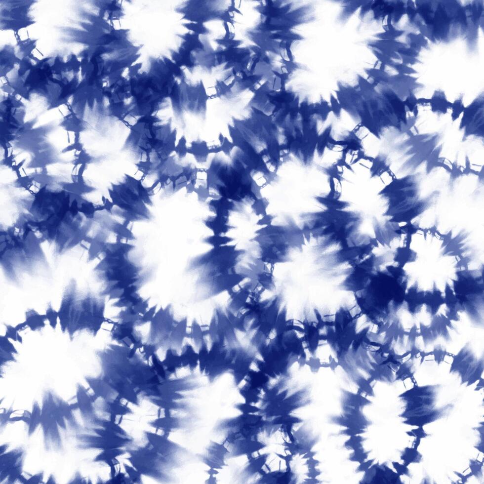 Indigo Shibori style hand painted abstract background vector