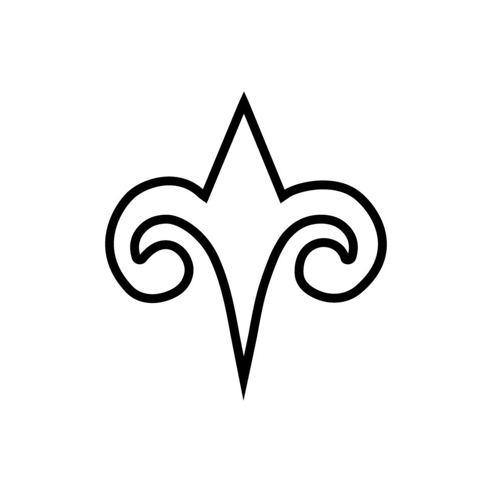 Fleur de lis icon . Fleur de lis linear icon. vector