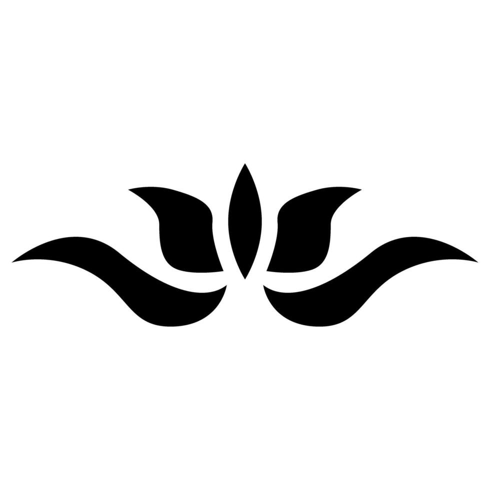 Lotus flower icon. Simple illustration of lotus flower icon for web vector