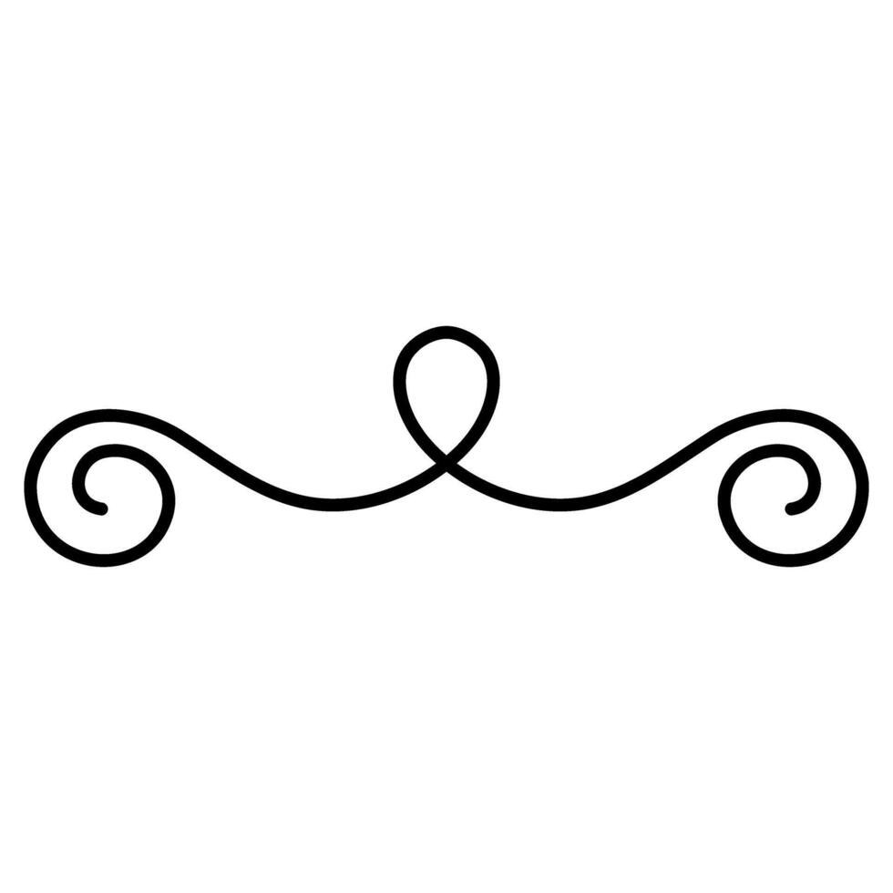 Calligraphic design element. Decorative border. illustration. vector