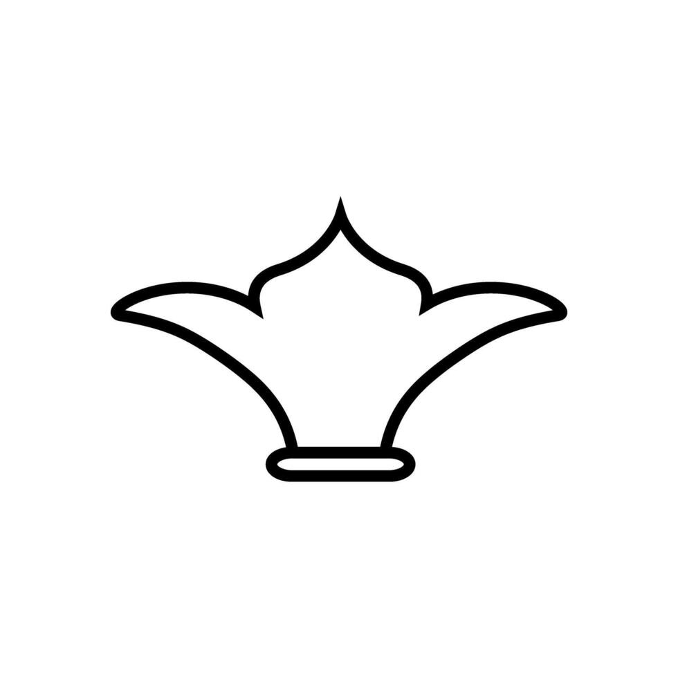 Crown icon. Simple element illustration. Crown concept outline symbol design from India collection. Can be used for web and mobile on white background vector