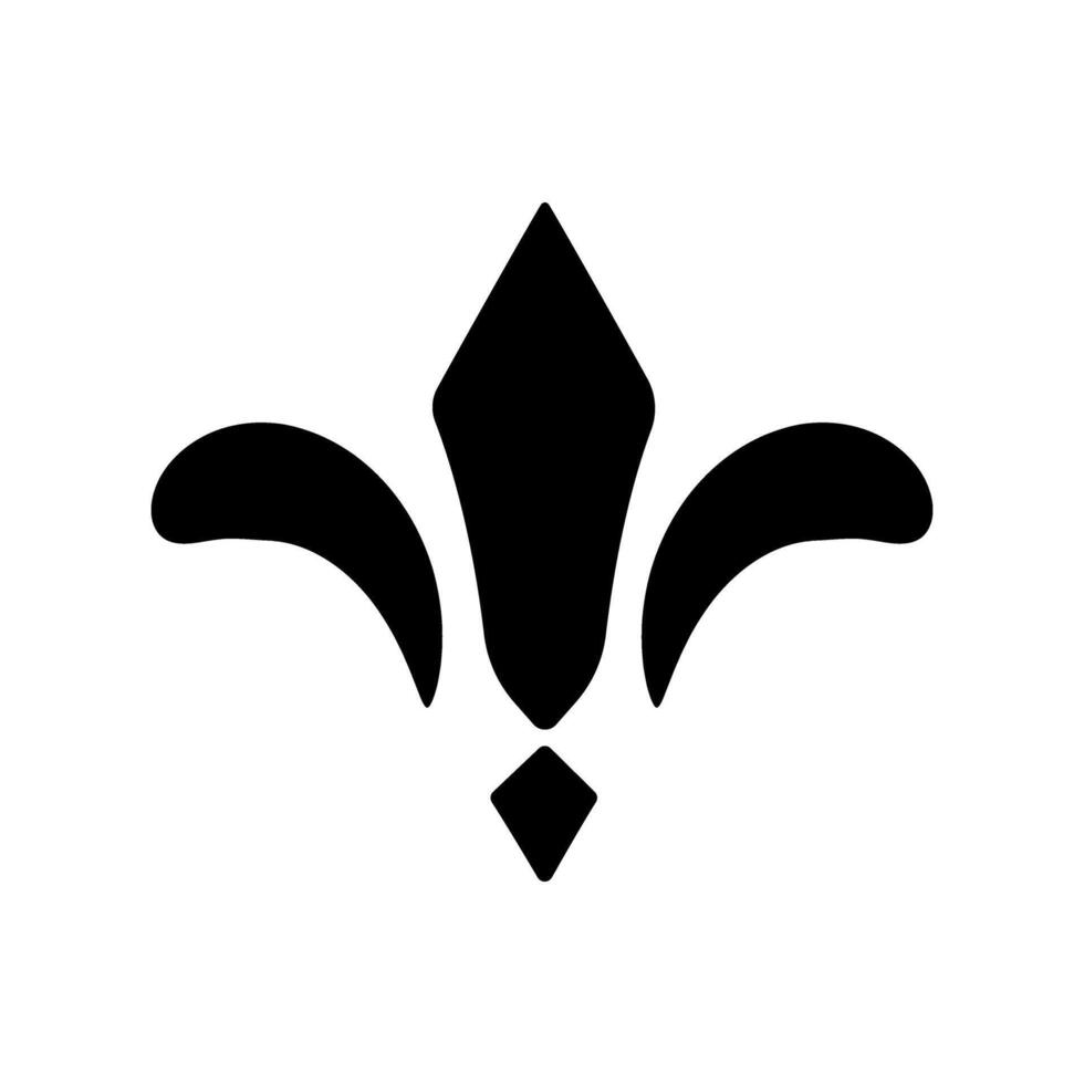 Fleur de lis icon, illustration flat design style. vector