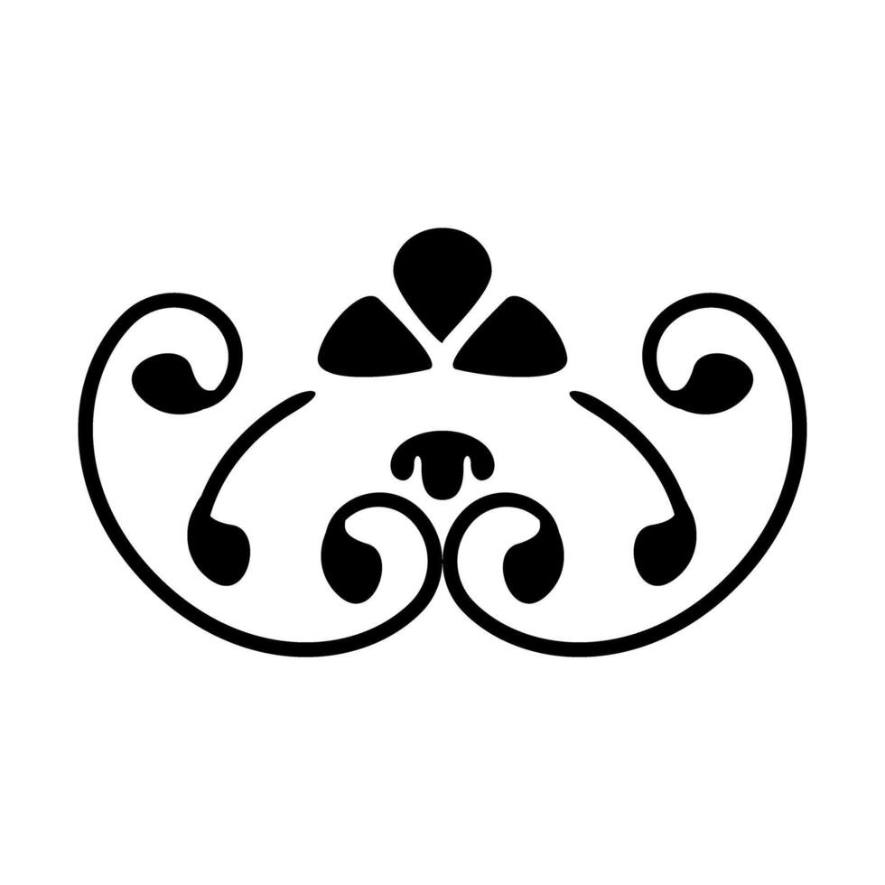 decorative flower icon over white background, line style, illustration vector