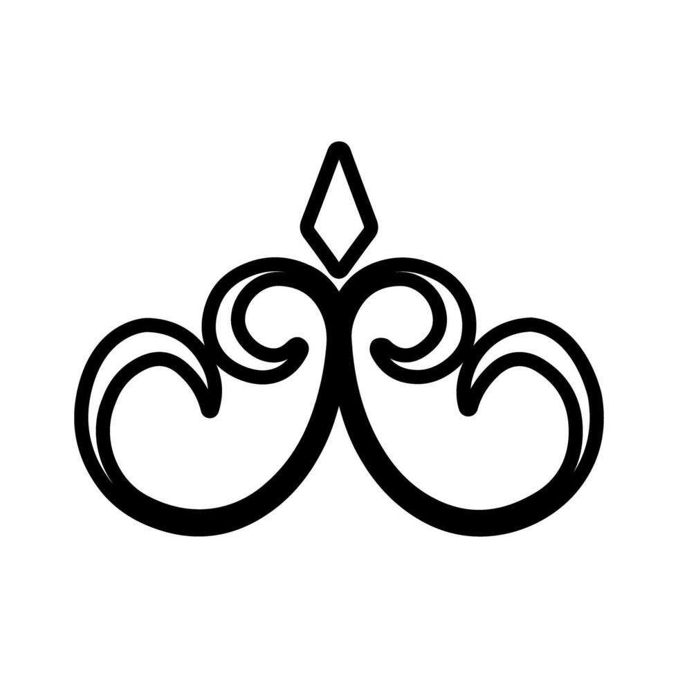 crown of thorns icon over white background, line style, illustration vector