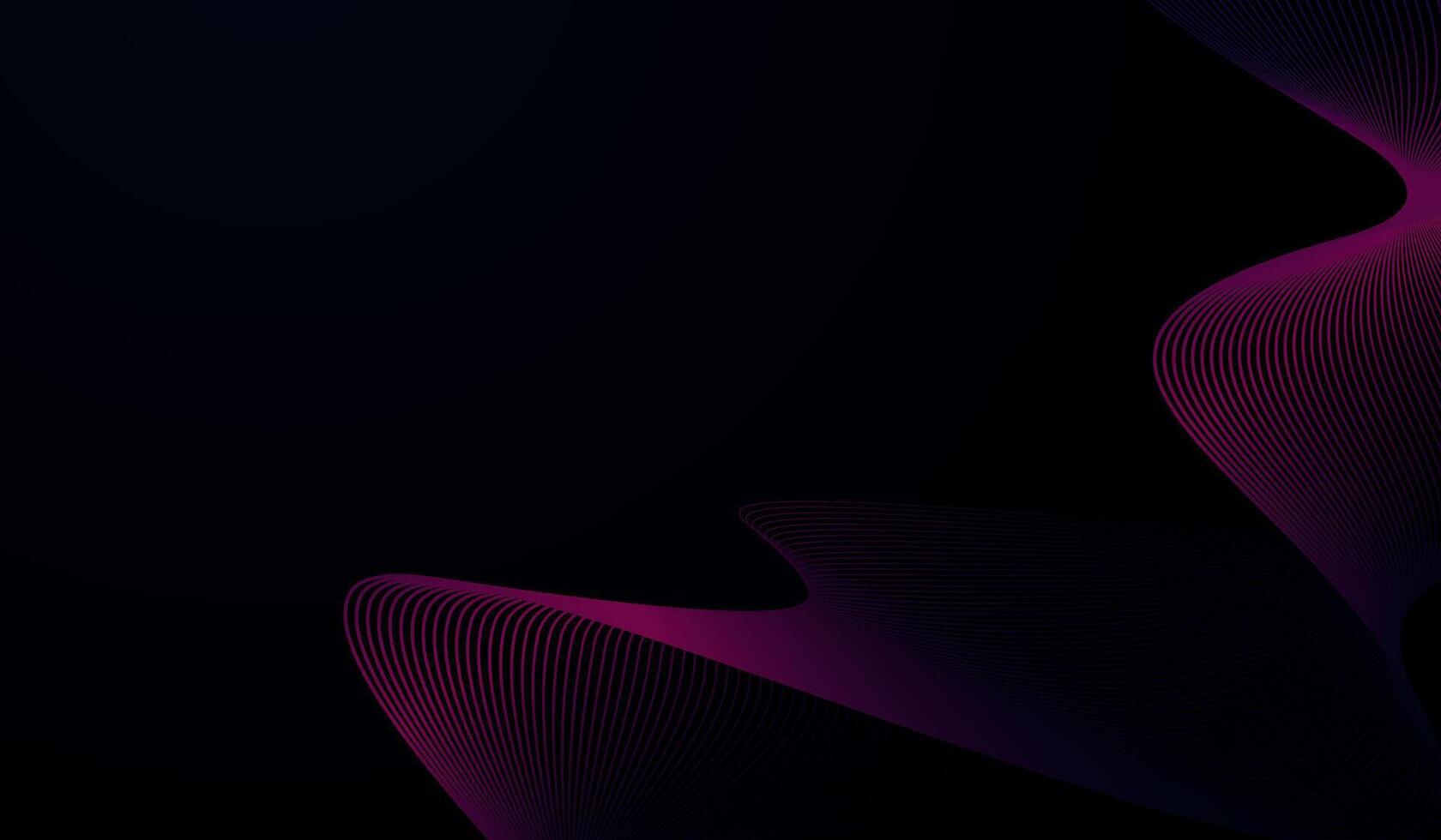 Dark Modern purple blue gradient flowing wave dots. Futuristic technology concept. and with moving lines design illustration. vector