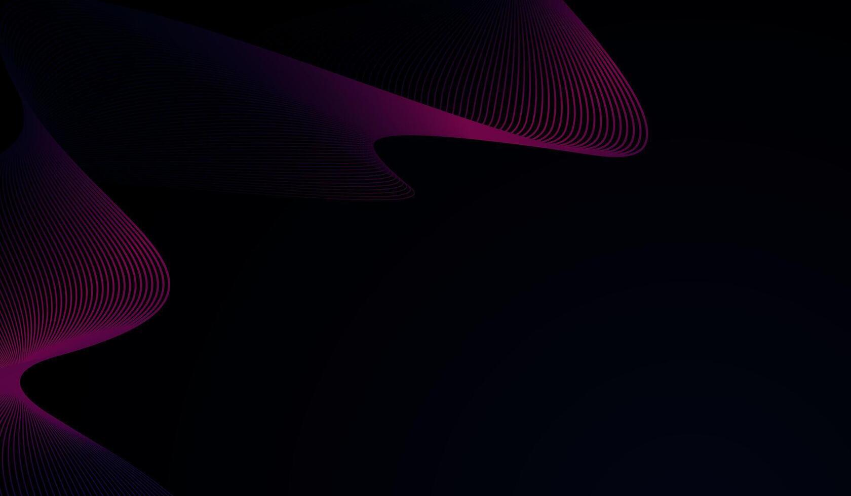Dark Modern purple blue gradient flowing wave dots. Futuristic technology concept with moving lines design illustration. vector