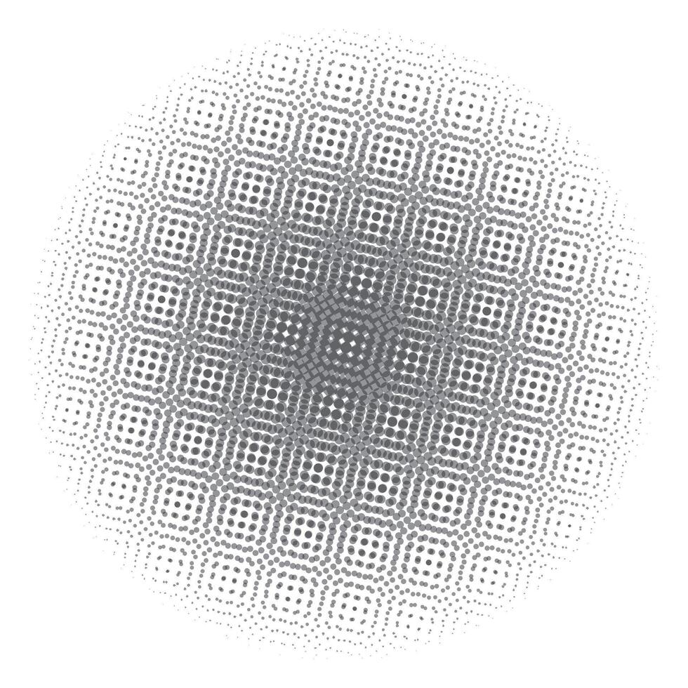 Optical dots radial gradient grey tones vector