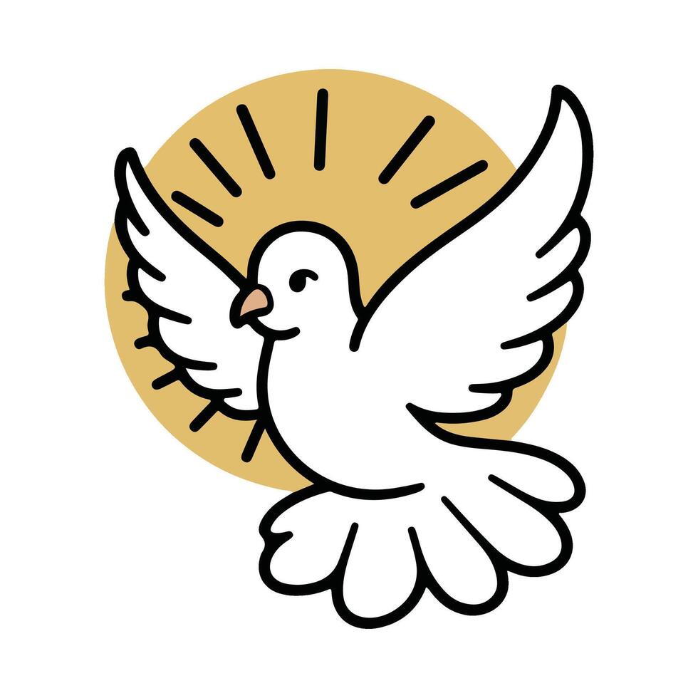 The Pure White Dove of Faith vector