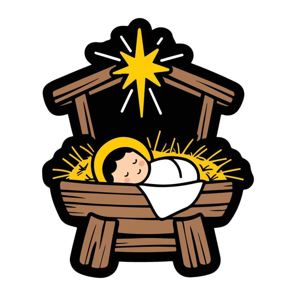 The Blessed Infant and the Light from Above vector