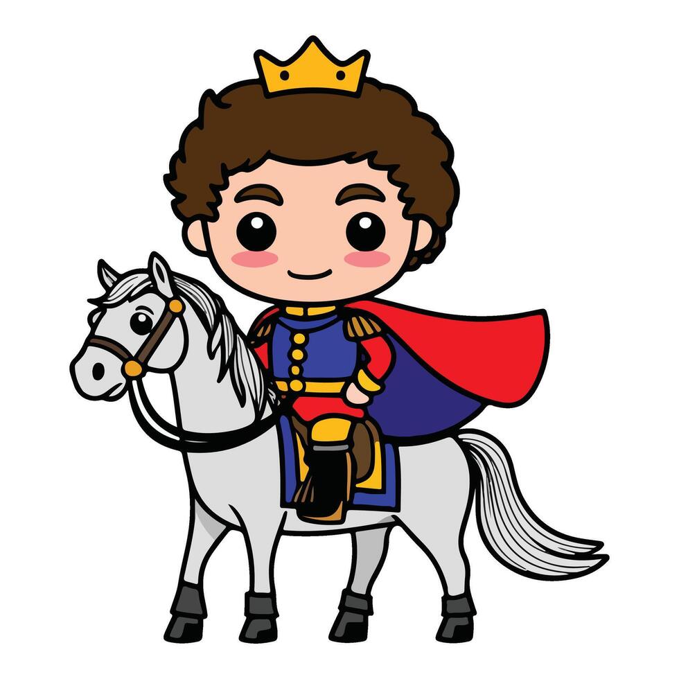 Charming Prince on a Grand Journey vector