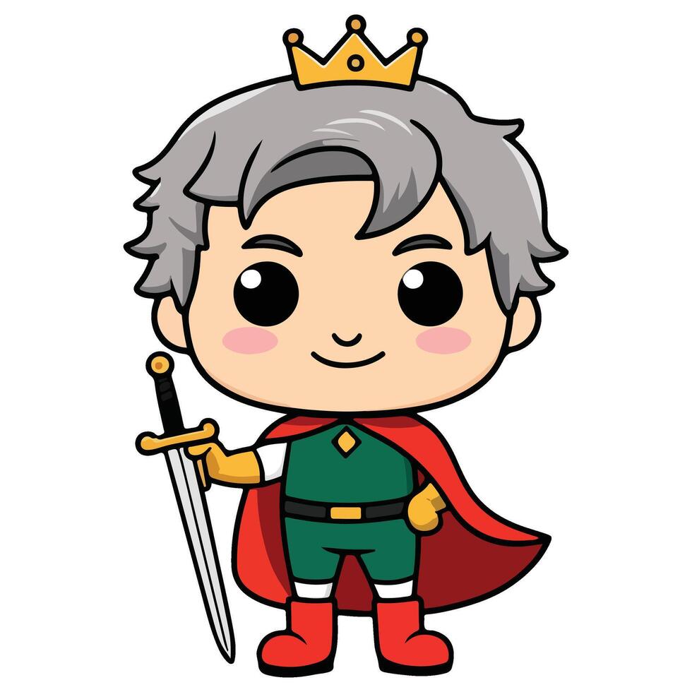 The Heroic Prince and His Trusty Sword vector