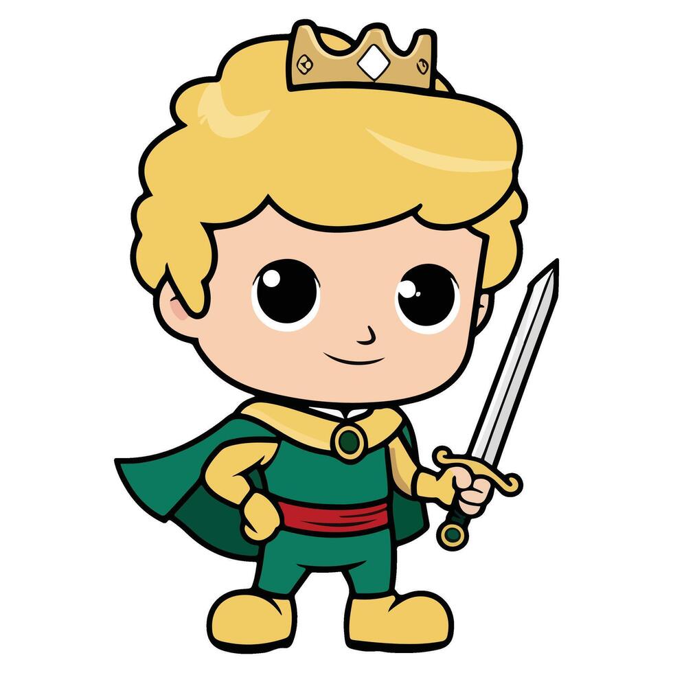 A Fairy Tale Prince with a Warrior Spirit vector