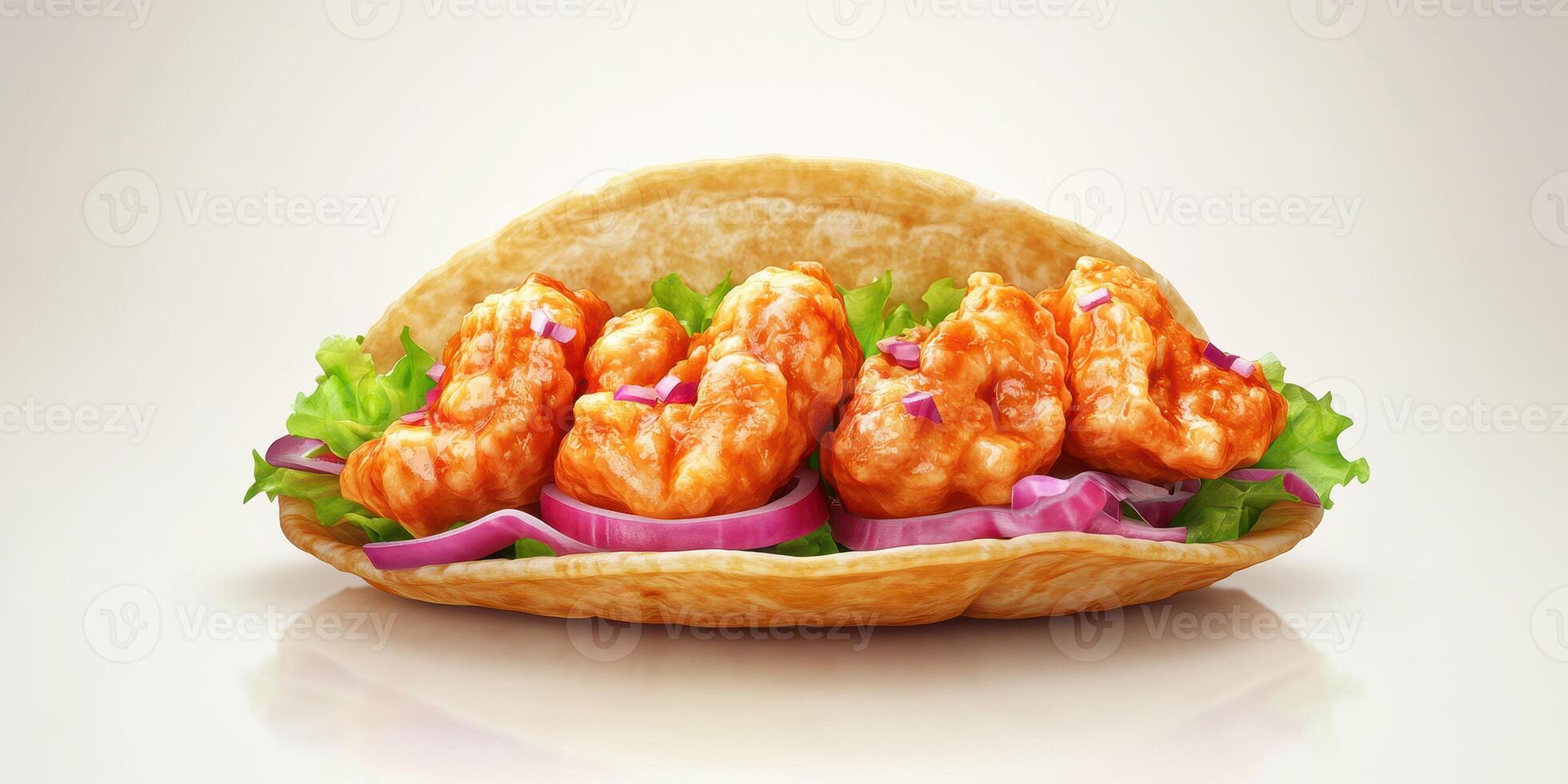 Deliciously crafted shrimp taco with vibrant toppings and fresh ingredients ready to be enjoyed photo
