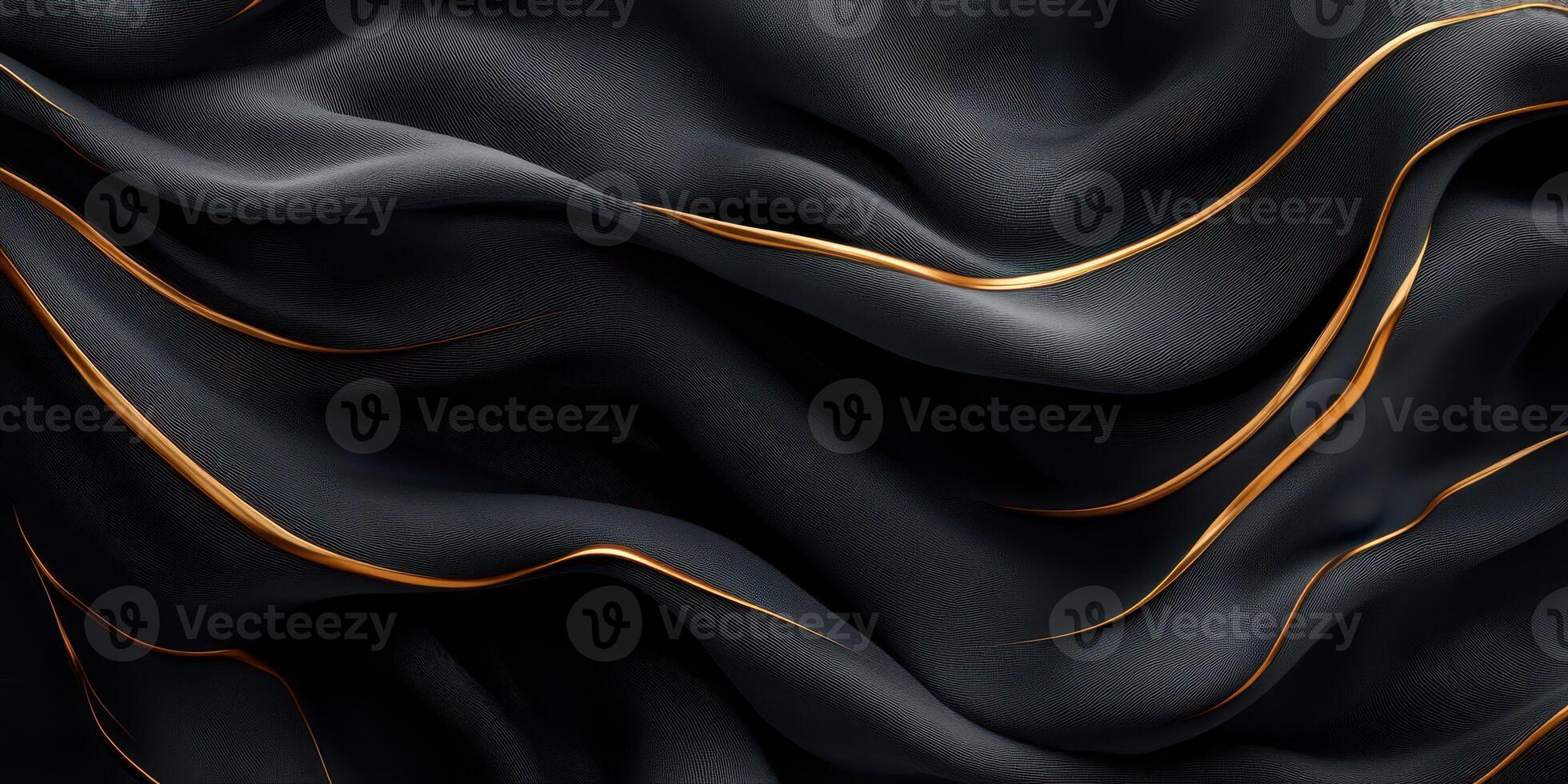 Fabric with golden accents flowing elegantly in a soft and dynamic arrangement photo