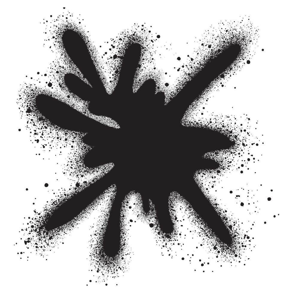 Water splash graffiti with black spray paint for stickers, banners, and others vector