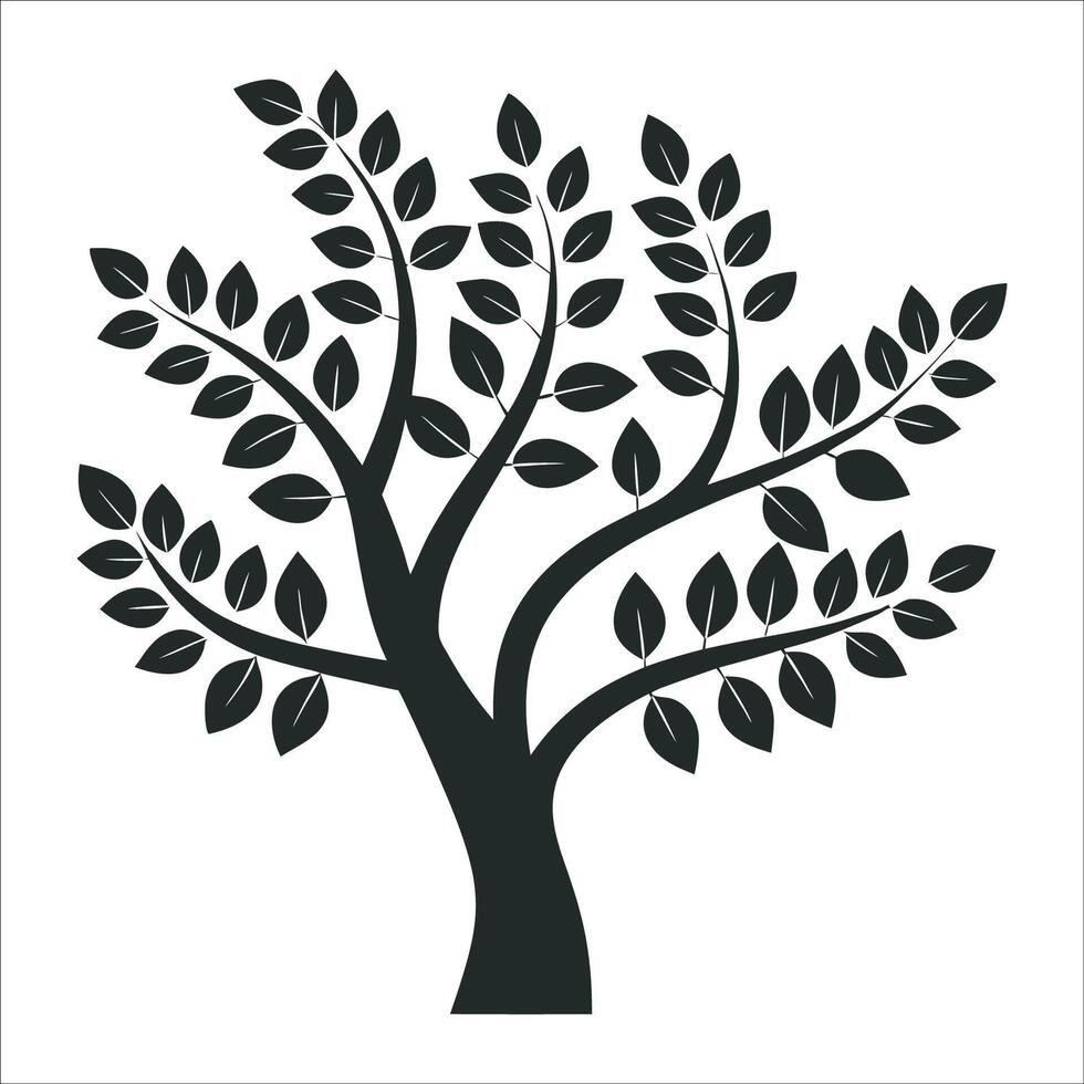 Nature Tree Symbol Artistic Tree Silhouette for Branding and Design vector