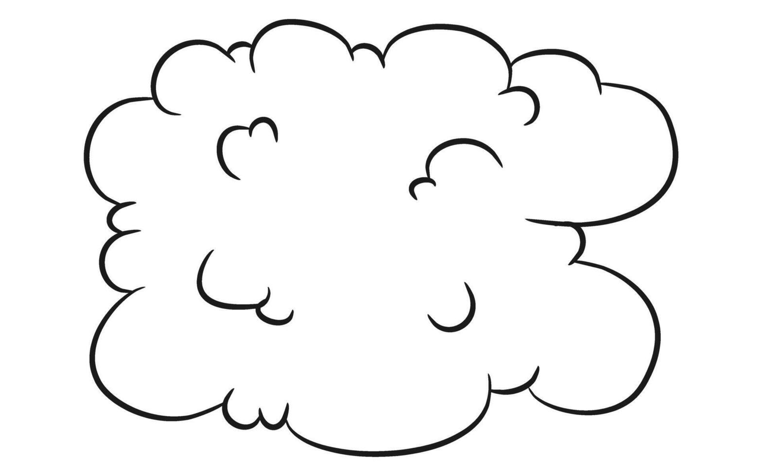 Bubble Unique Clouds Hand Drawing Illustration. vector