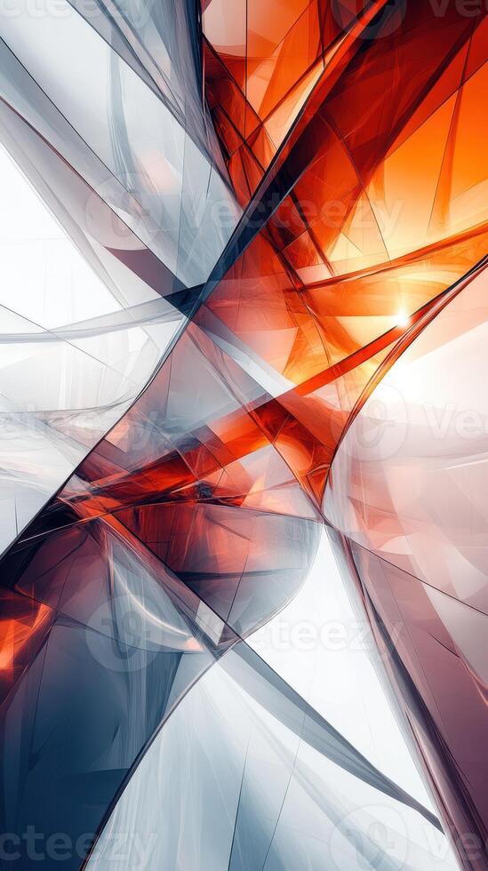 Vibrant abstract composition with dynamic shapes and bright colors creating a sense of movement and energy photo