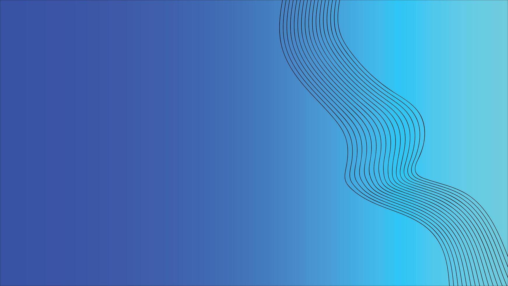 Abstract Blue Gradient Background With Flowing Lines and Modern Design vector