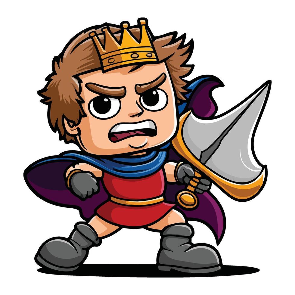 Royal Warrior Prince with His Blade vector