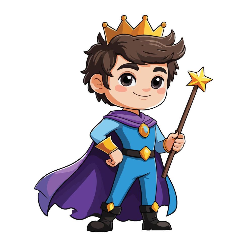 The Baby Prince and His Glorious Crown vector