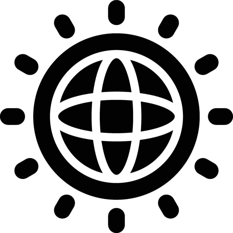 Global Warming, Climate Change, Earth Glyph Solid Icon vector