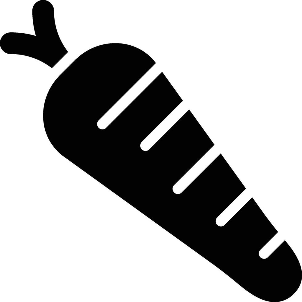 Carrot, Vegetable, Vegetarian Glyph Solid Icon vector