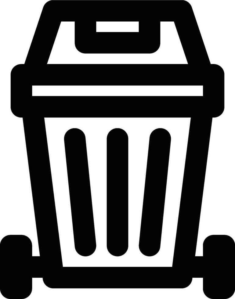 Bin, Trash Can, Waste Outline Icon vector