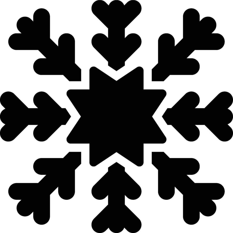 Winter, Cold, Ice Glyph Solid Icon vector