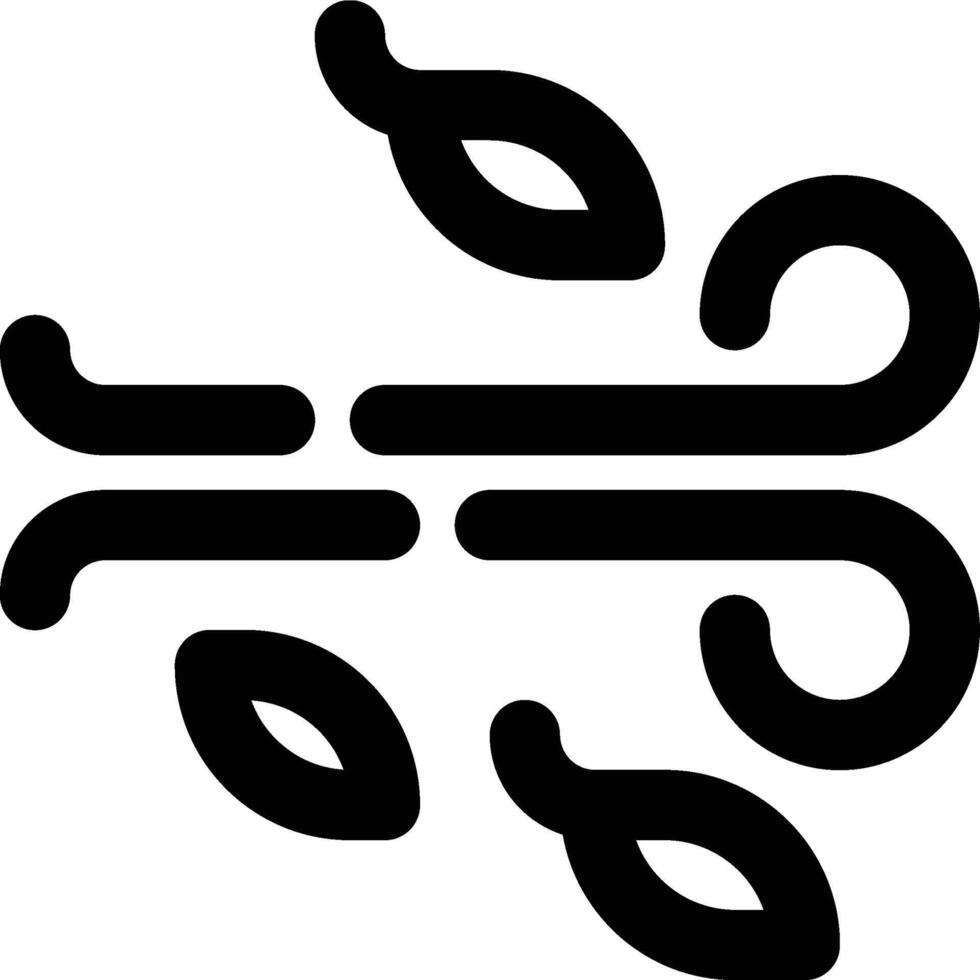 Wind, Windy, Blow Outline Icon vector