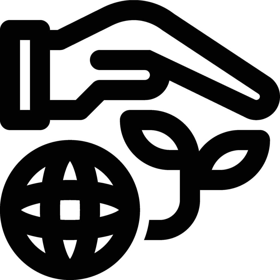 Save Earth, Save The World, Save The Planet Outline Icon vector