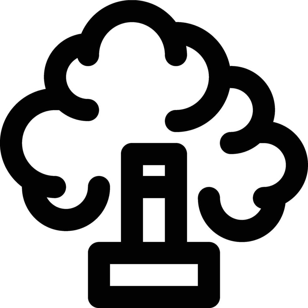 Air Pollution, Pollution, Polluted Outline Icon vector
