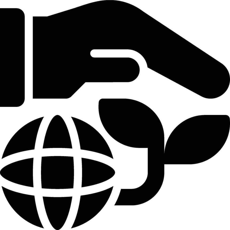 Save Earth, Save the World, Save the Planet Glyph Solid Icon vector