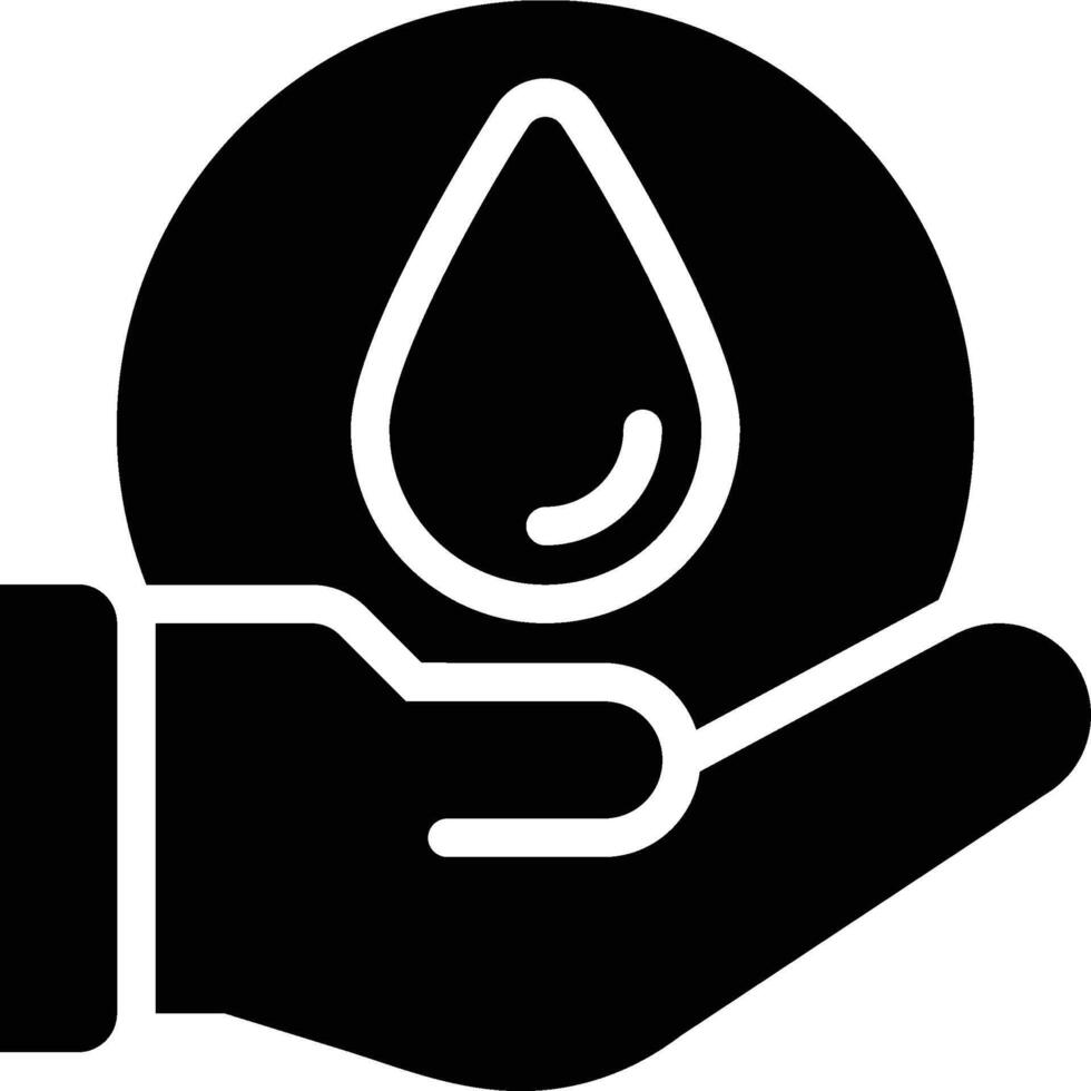 Save Water, Water, Conservation Glyph Solid Icon vector