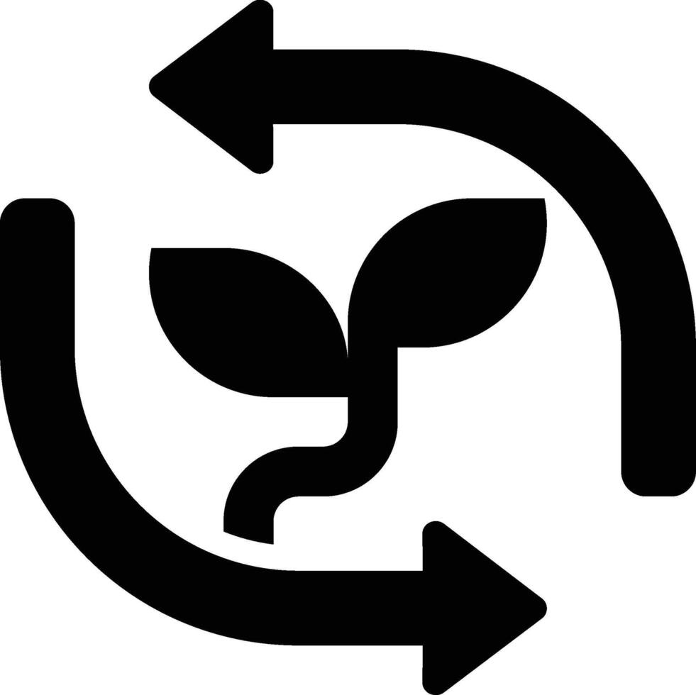 Recycle, Recycling, Cycle Glyph Solid Icon vector