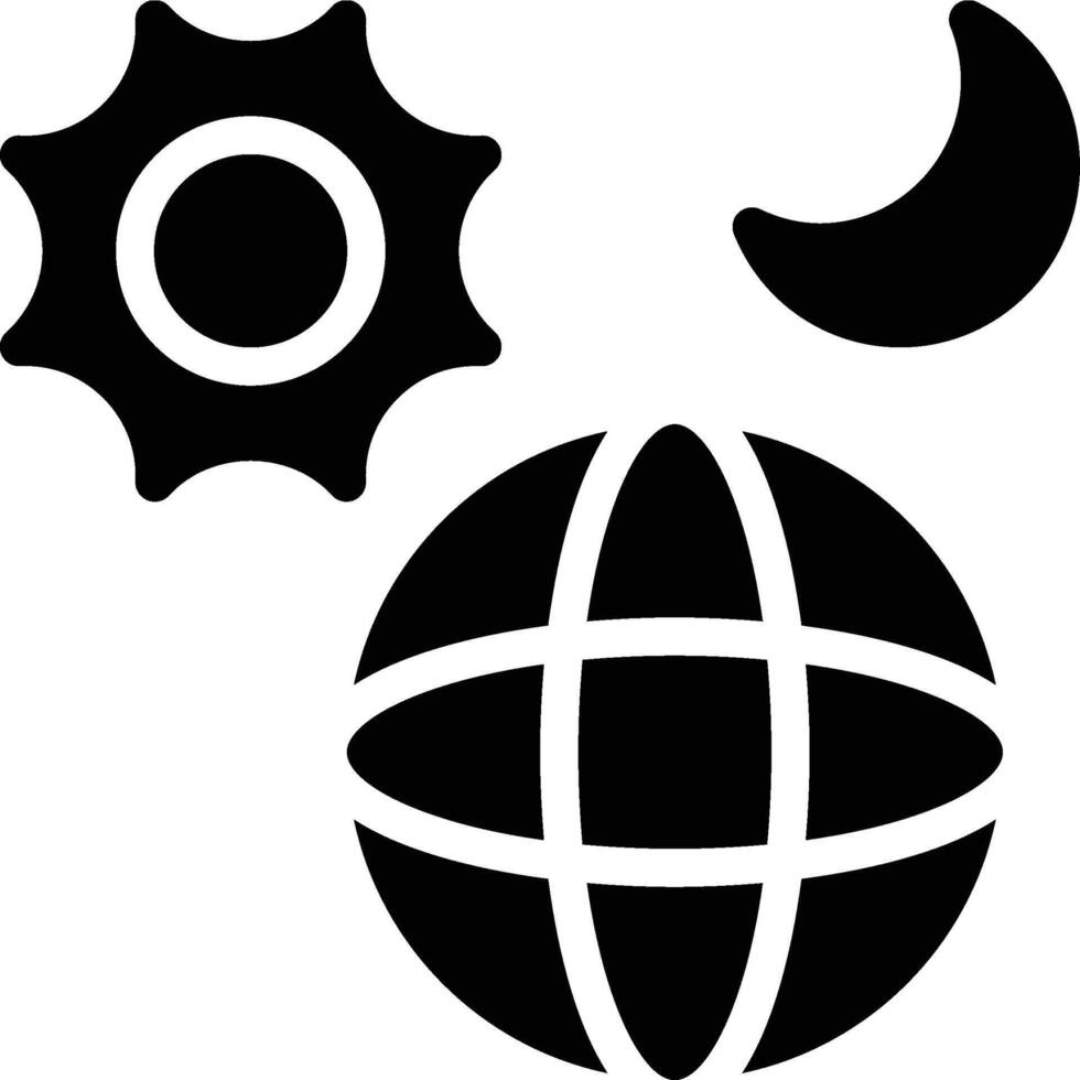 Earth, Global, World Glyph Solid Icon vector