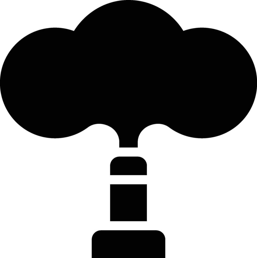 Air Pollution, Pollution, Polluted Glyph Solid Icon vector