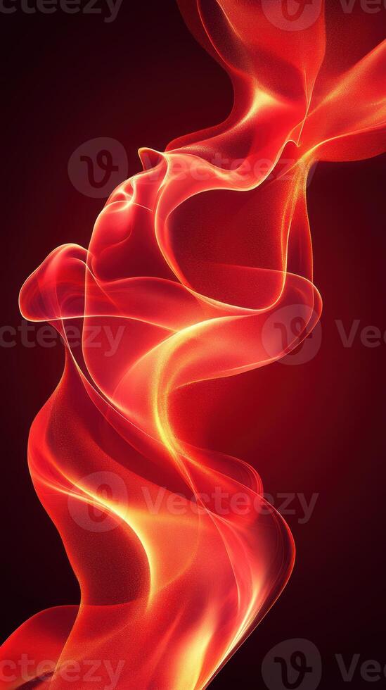 Flowing patterns of red and orange light dance gracefully in an abstract representation of heat and motion photo