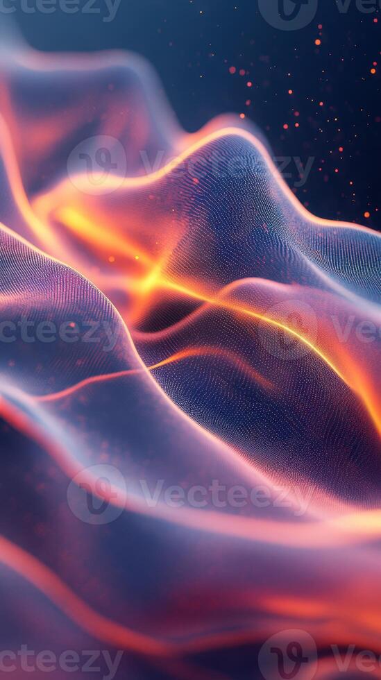 Flowing waves of light and color create a mesmerizing abstract design that evokes emotion and movement photo