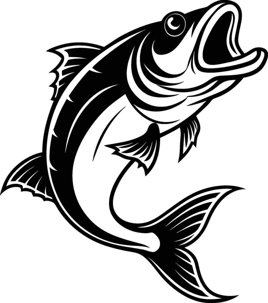A powerful freshwater predator Largemouth Bass vector
